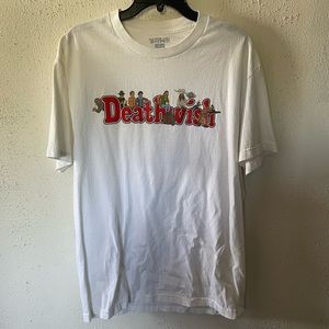 DEATHWISH Skateboarding Logo White T-Shirt Size L